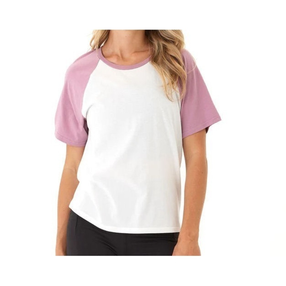 Stitch Fix Threads 4 Thought Amanda Comfort Jersey Raglan Tee - Pink/White - S